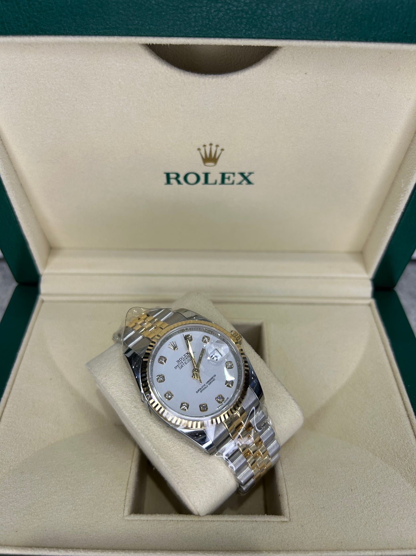 Rolex Ladies Datejust 36mm Steel/Gold With Diamonds 116233 Full Set 2015 Polished