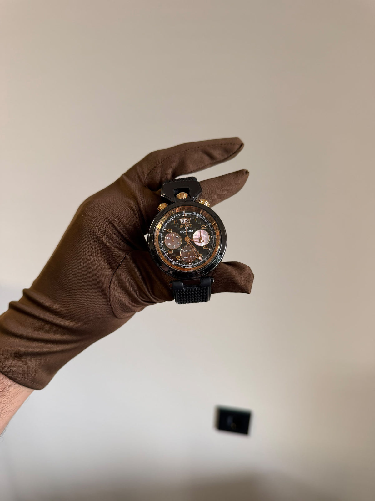 BOVET Sportster SAGUARO Chronograph 46mm Steel/Gold Automatic SP0367 Used Full Set 2010 Year Men’s