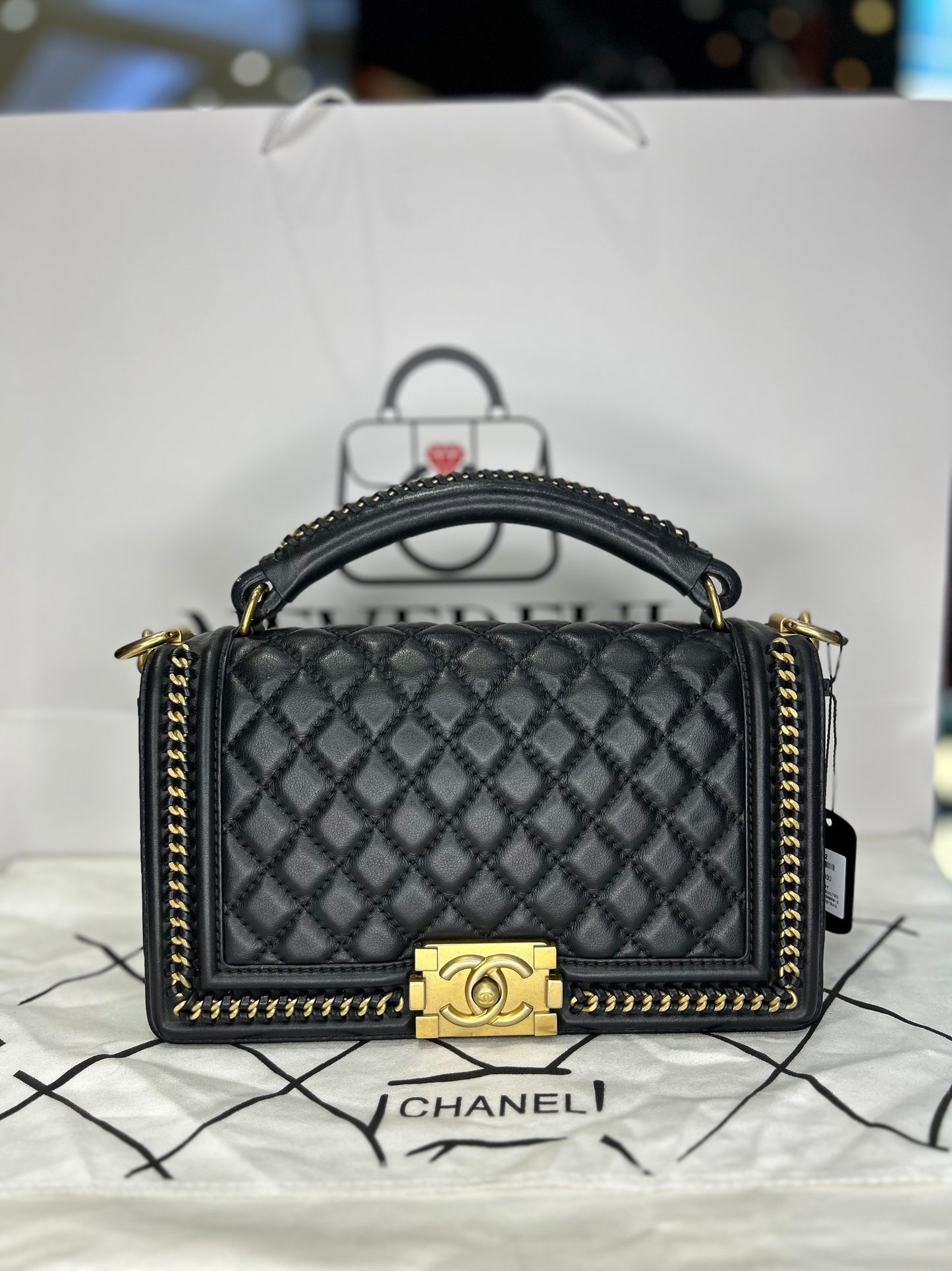 Chanel Boy Bag Limited Edition Caviar Excellent Condition Medium