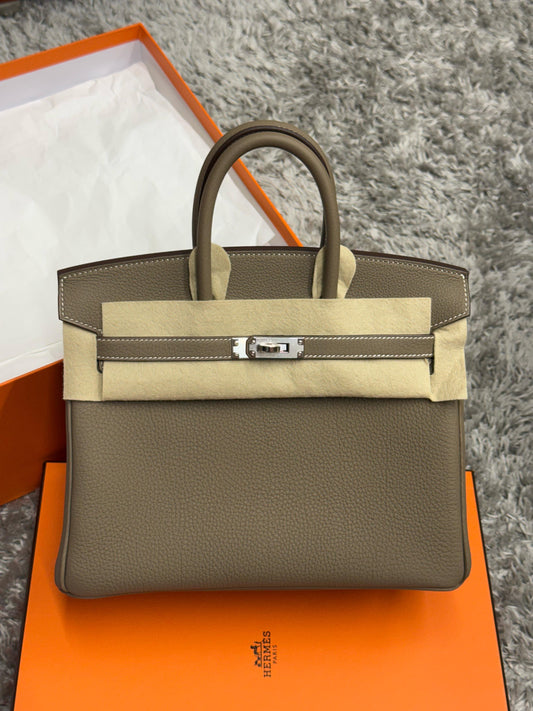 Hermes Birkin 25 PHW 2024 New Full Set