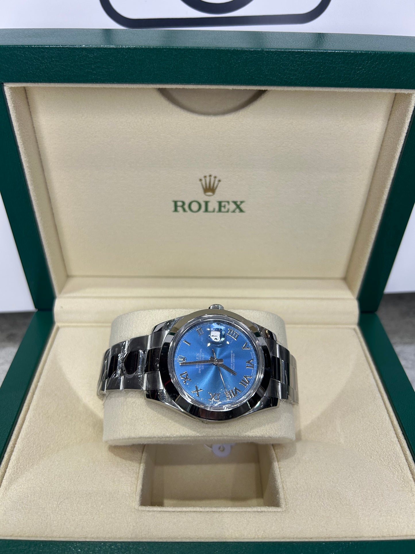 Rolex Men’s Datejust 41mm Steel Blue 2017 Full Set Automatic 116300