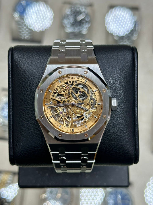 Audemars Piguet Oak Double Balance Wheel Openworked Royal 15407ST.OO.1220ST.02 41mm Steel Salmon 2024 New