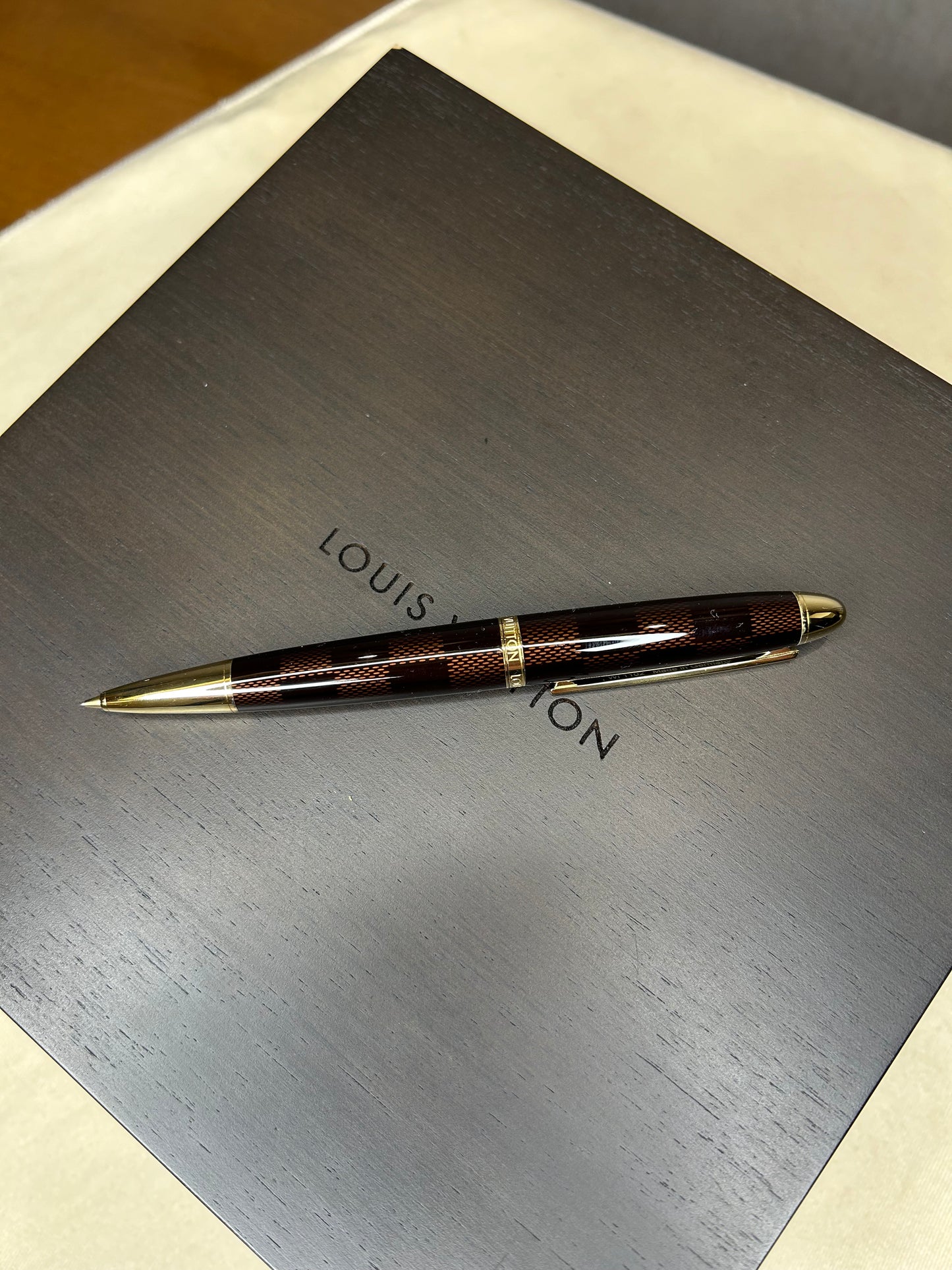 Set Of Louis Vuitton Pens, From Grand Tour Collection In Damier