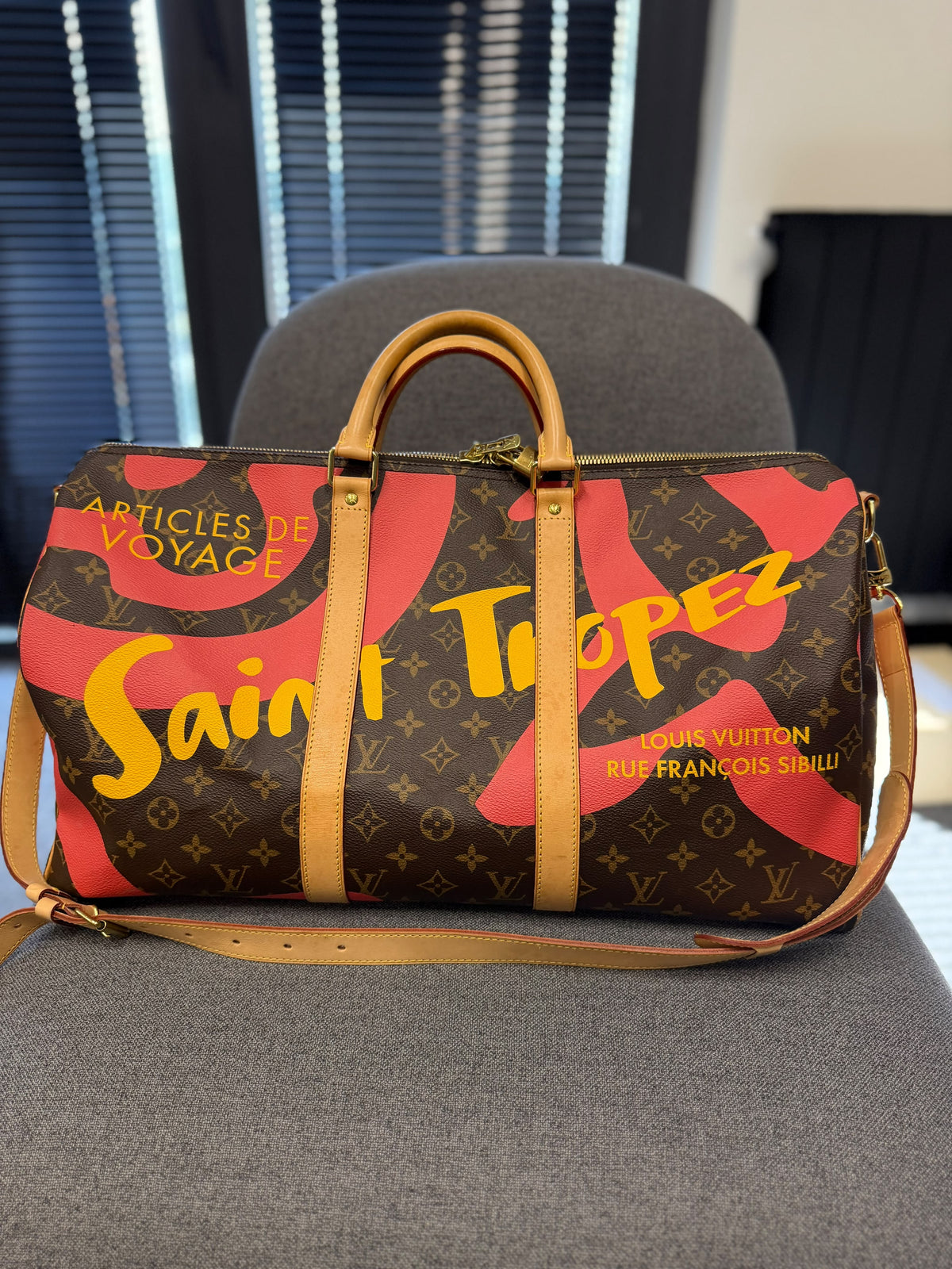 Louis Vuitton Ultra Rare Keepall 50 Monogram Canvas x Saint Tropez Bandouliere Tahitienne Cities Limited Edition 150 Piece