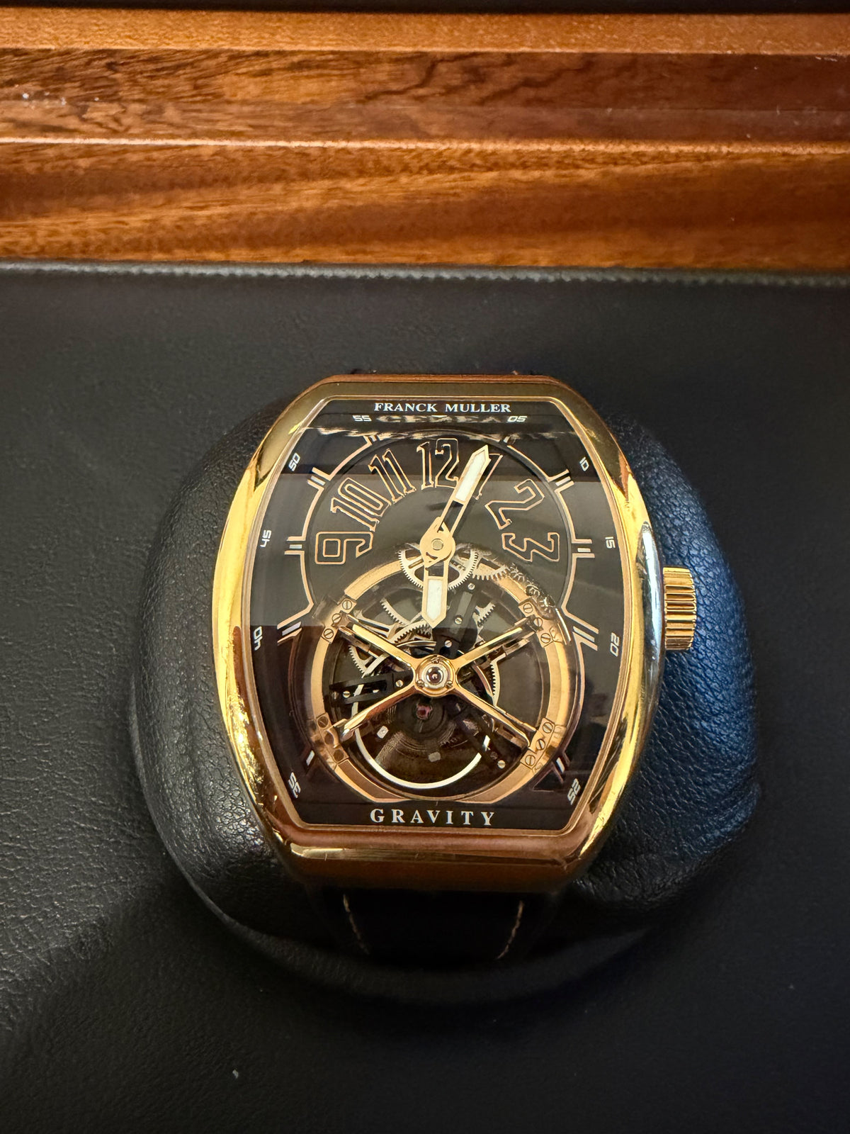Franck Muller Vanguard Gravity Tourbillon 44 x 53.70mm Yellow Gold Manual Winding Limited Edition Tourbillon Used Full Set Reference: V 45 T Gravity CS