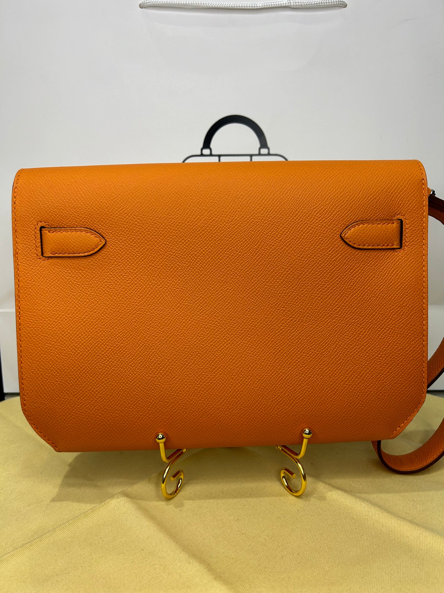 Hermes Men’s Depeches 25 Epsom Orange New Full Set