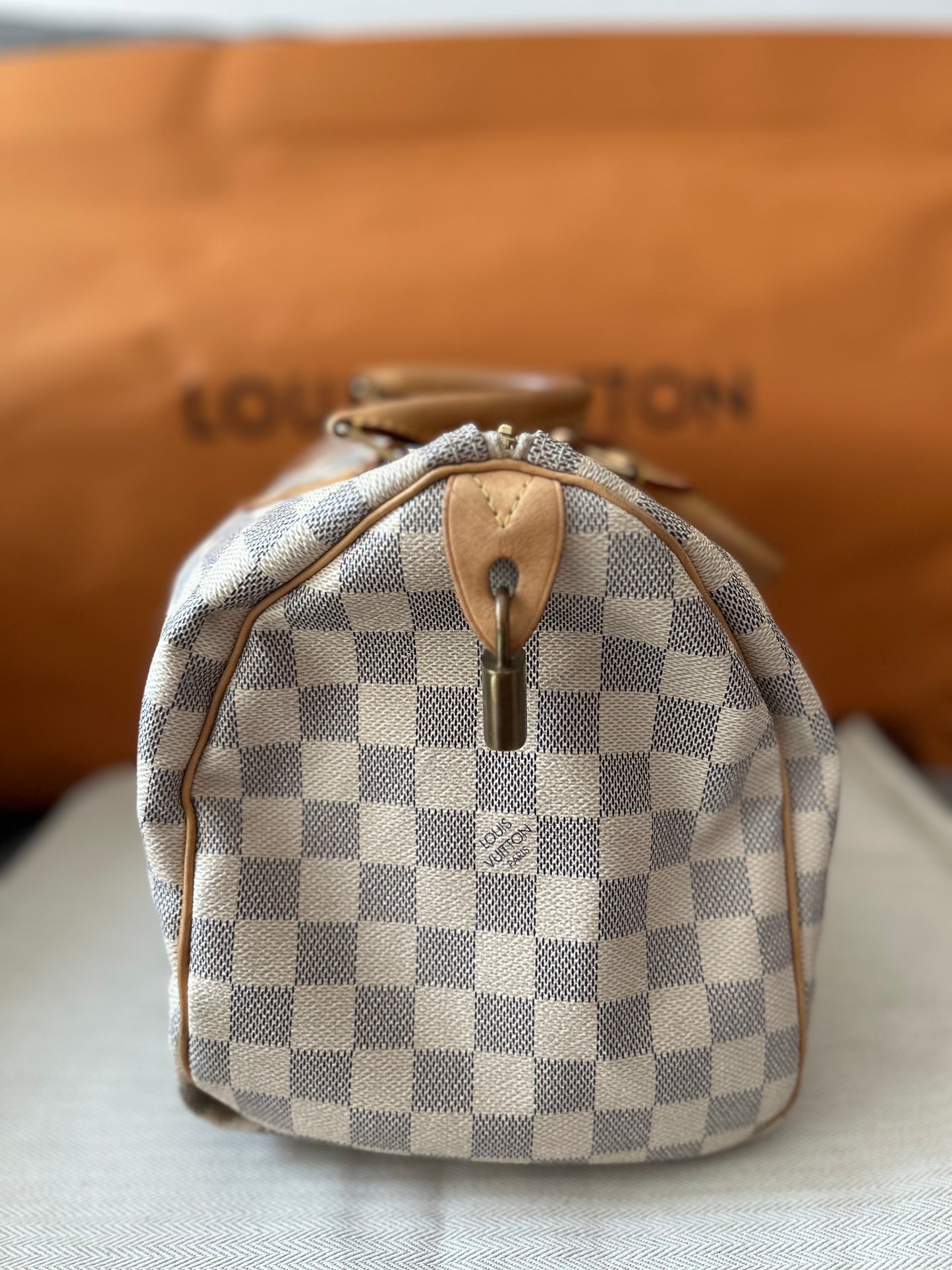 Louis Vuitton Damier Azur Canvas Speedy 30 |used|
