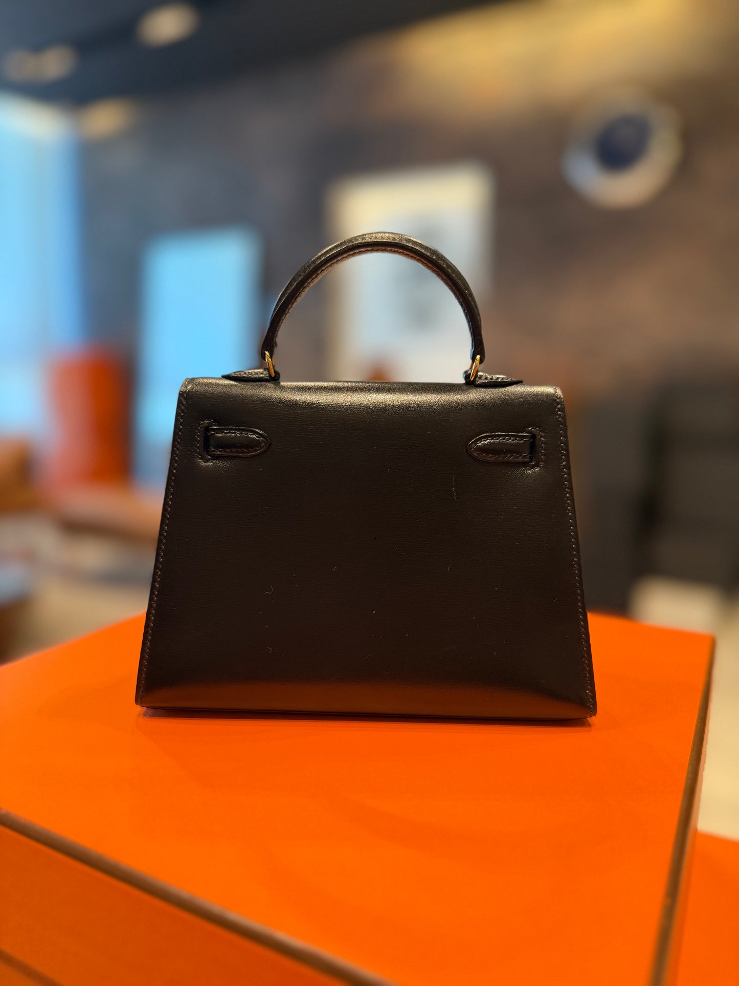 Hermes Kelly 15 Micro Used GHW Black