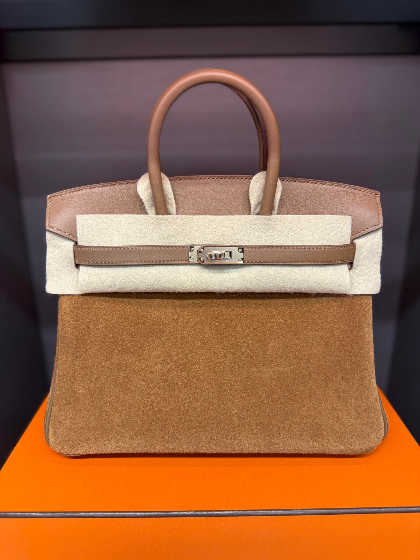 Hermes Birkin 25 Swift / Suede New GHW 2022