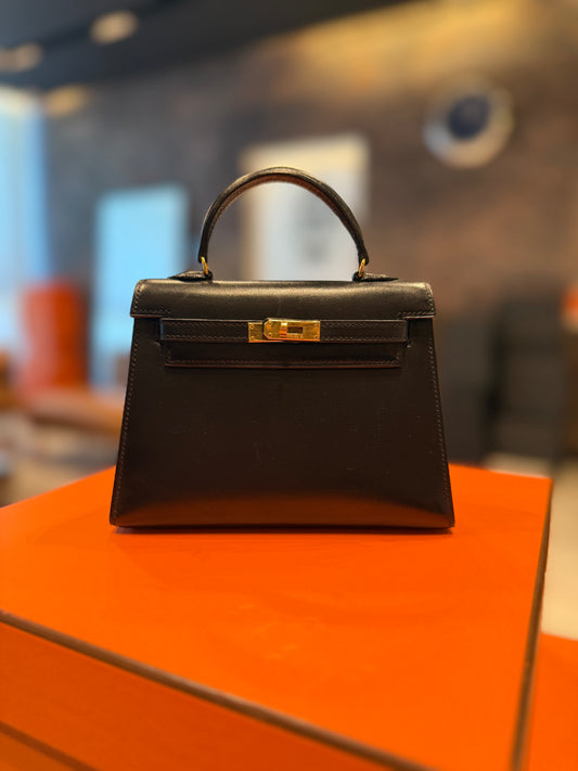 Hermes Kelly 15 Micro Used GHW Black