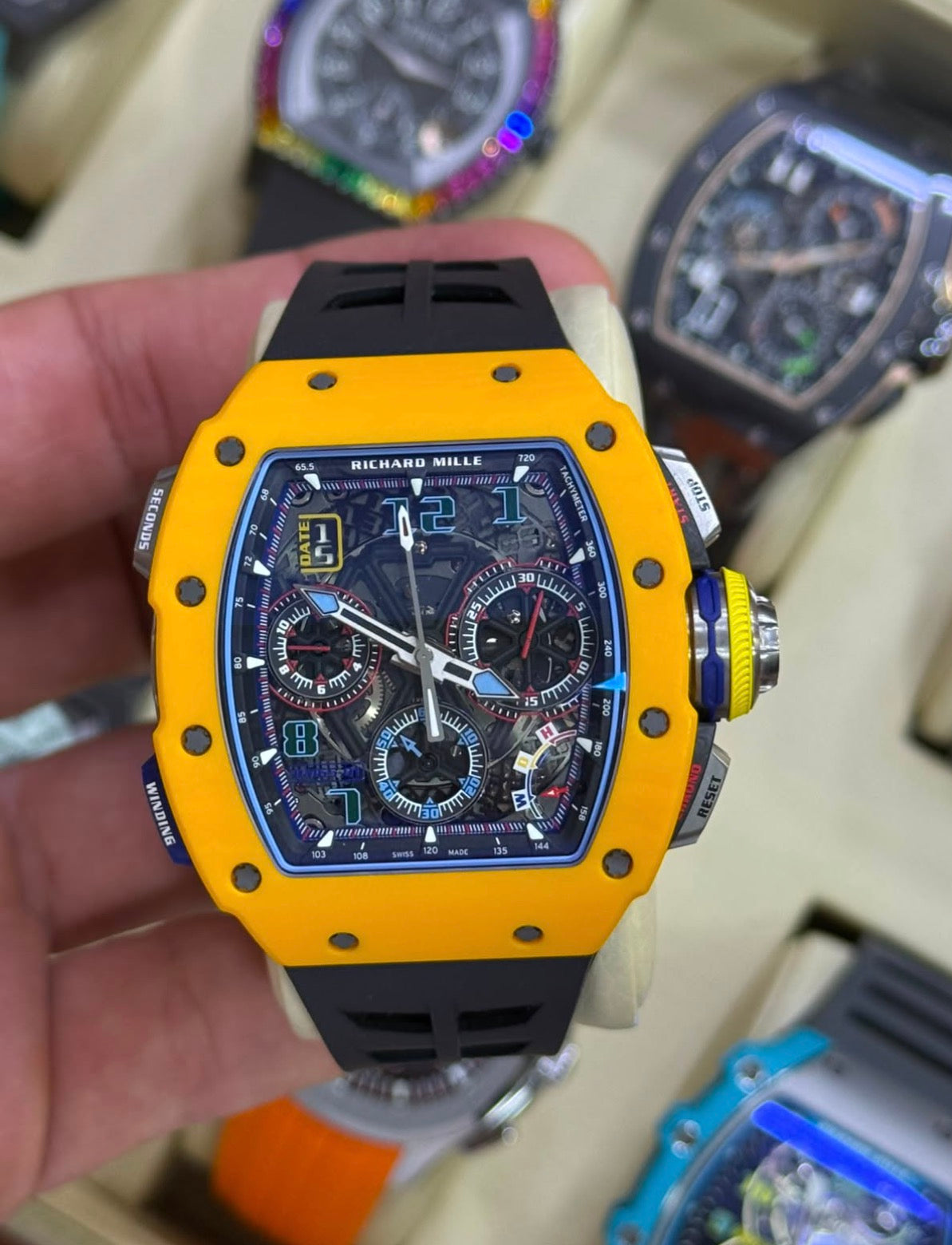 Richard Mille Man Series Rm65-01 Carbon Brand New 2025 Full Set With Box And Paper