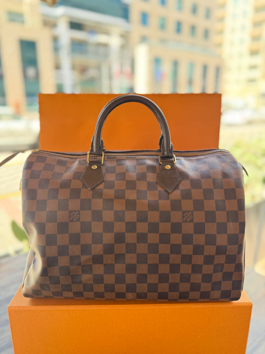 Louis Vuitton Speedy 35 Damier Ebene Brown Canvas