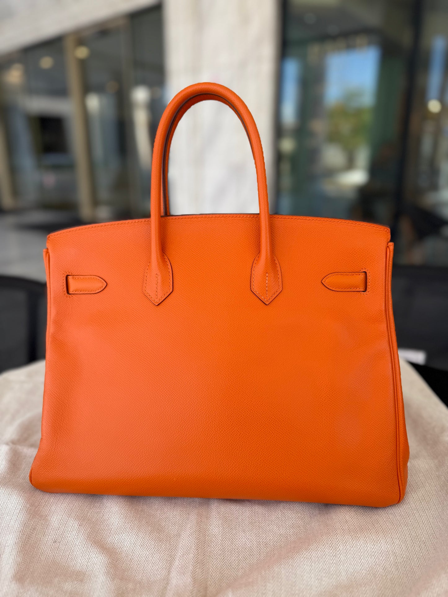 Hermes Birkin 35 GHW 2013 Year With Invoice Epsom Orange