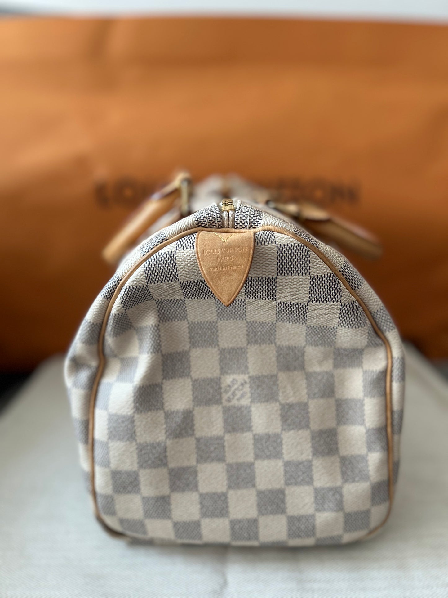 Louis Vuitton Damier Azur Canvas Speedy 30 |used|