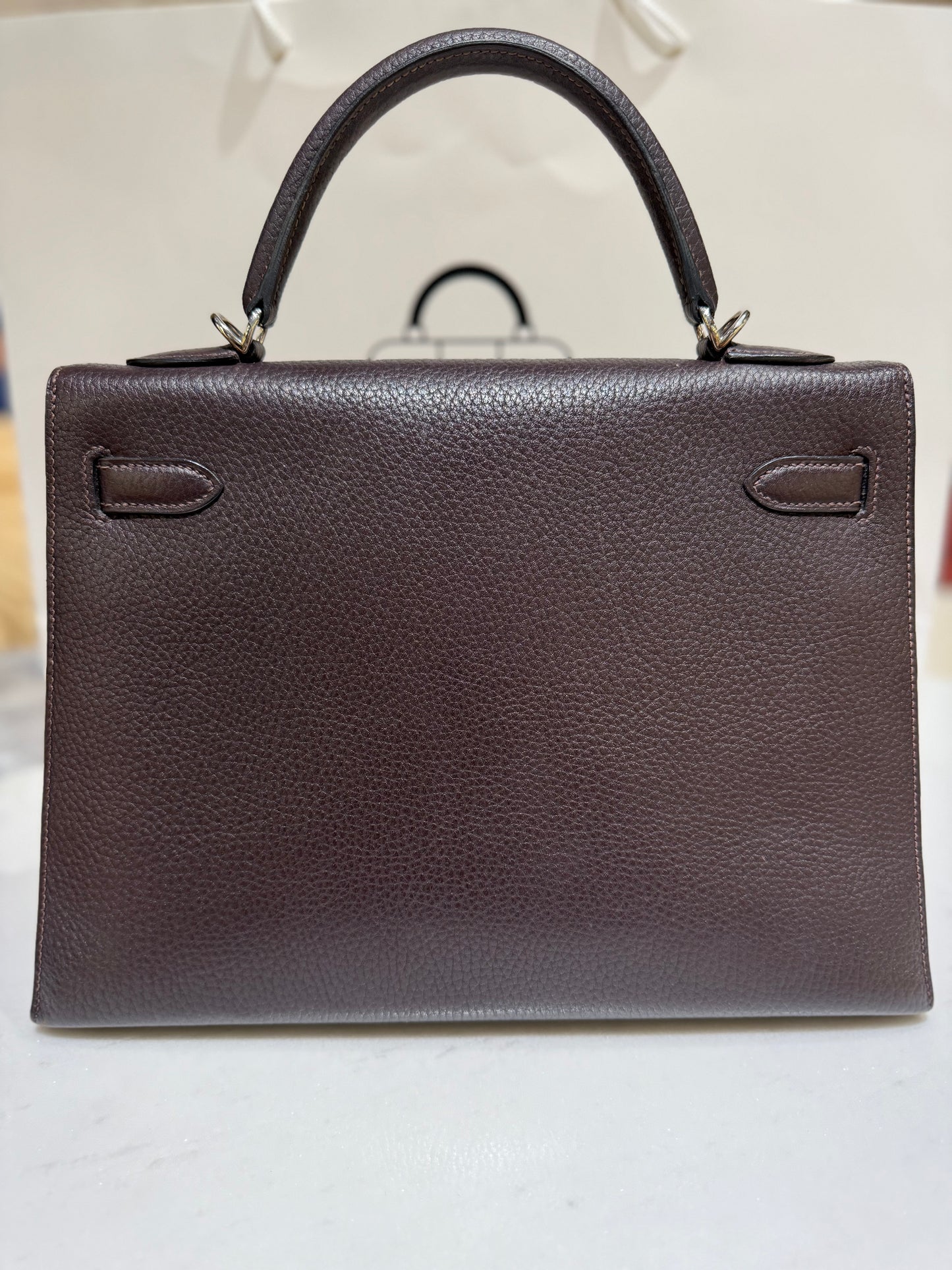 Hermes Kelly 32 Vacherta Leather Used Good Condition Selier