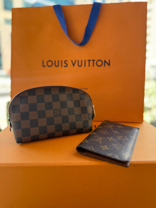 Louis Vuitton Cosmetic Pouch & Passport Case Monogram