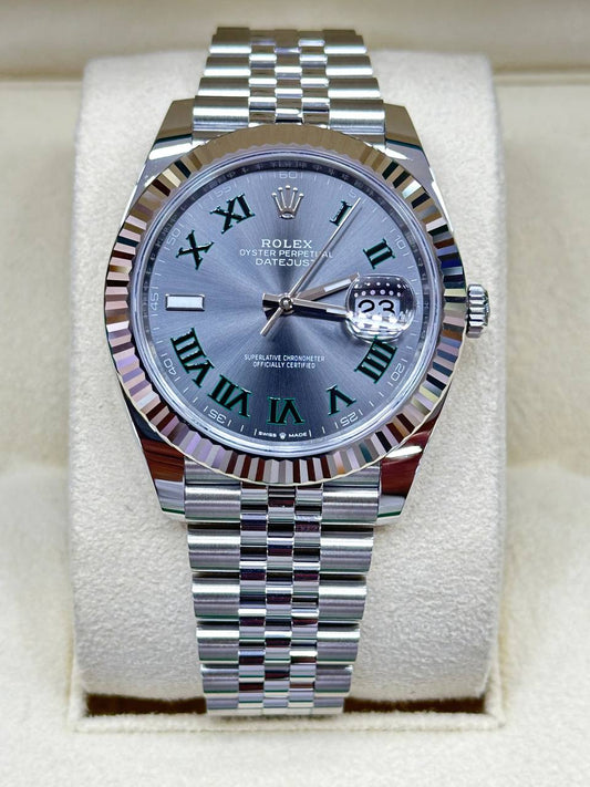 Rolex Men’s Datejust 41mm Steel Wimbledon Dial Jubilee 126334 Automatic 2024 New