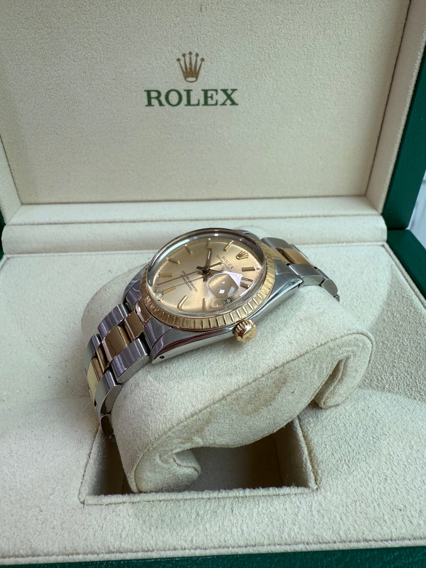 Rolex Date 34mm Steel/Yellow Gold Unisex Automatic Vintage 1505 From 1987