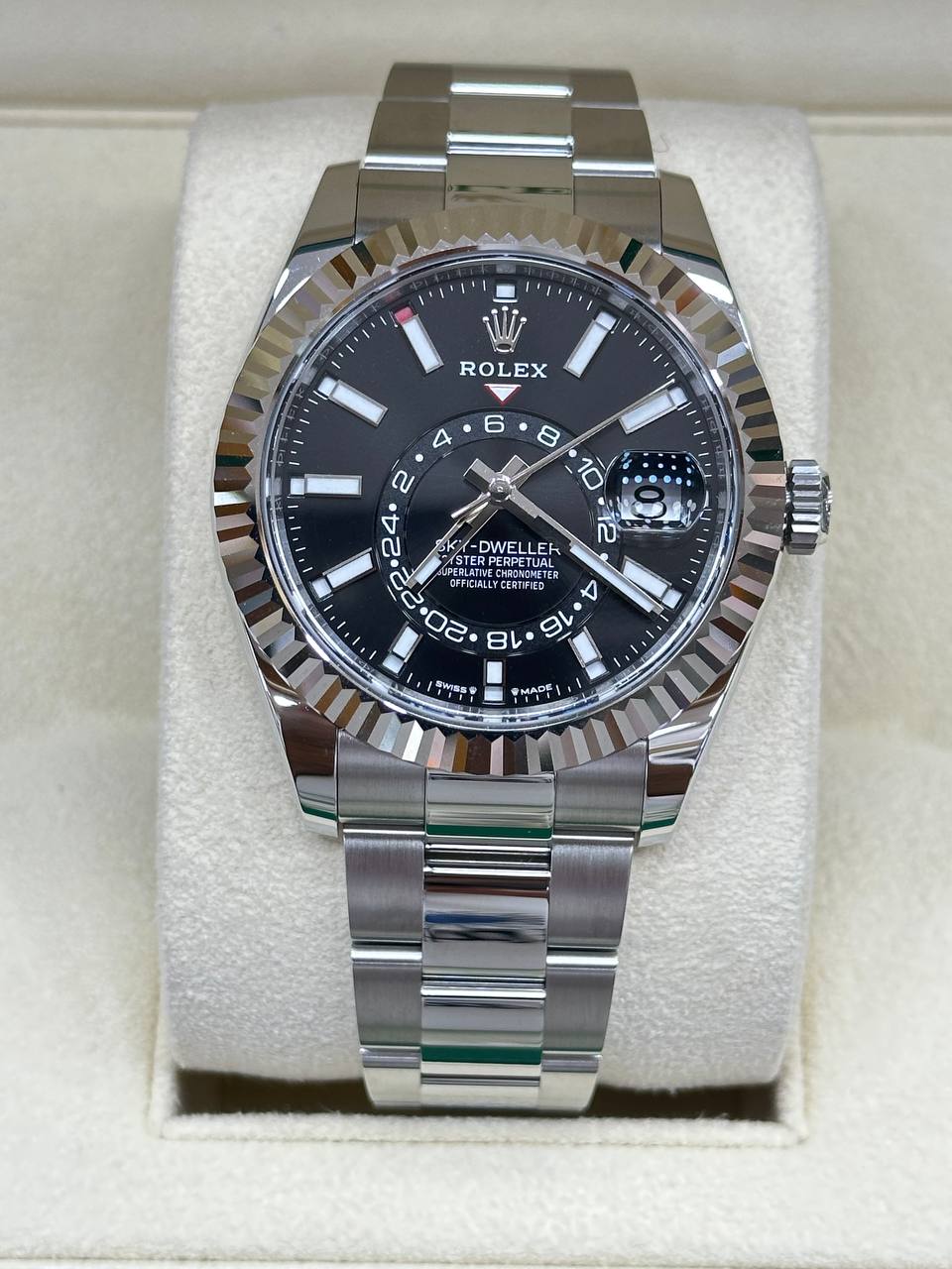 Rolex Men’s Sky-Dweller 42mm Steel Black Dial 336934 Automatic 2024 New Full Set