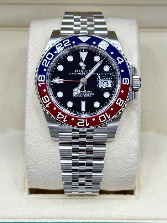 Rolex Men’s GMT Master II 40mm Jubilee Pepsi 126710BLRO 2024 New Full Set