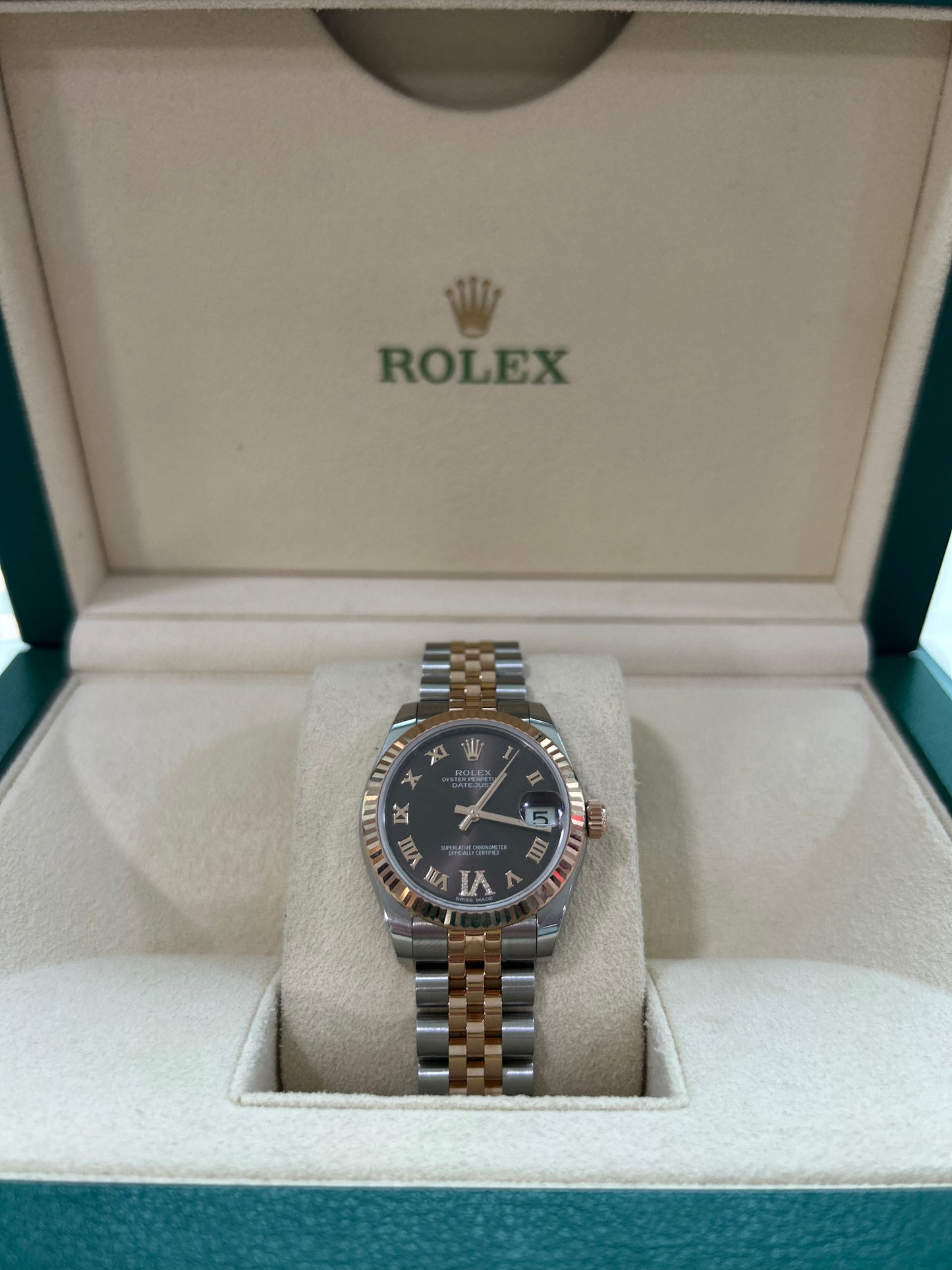 Rolex Datejust 31mm Chocolate Dial Fluted Bezel Ref:278271   2017 Year. Full Set