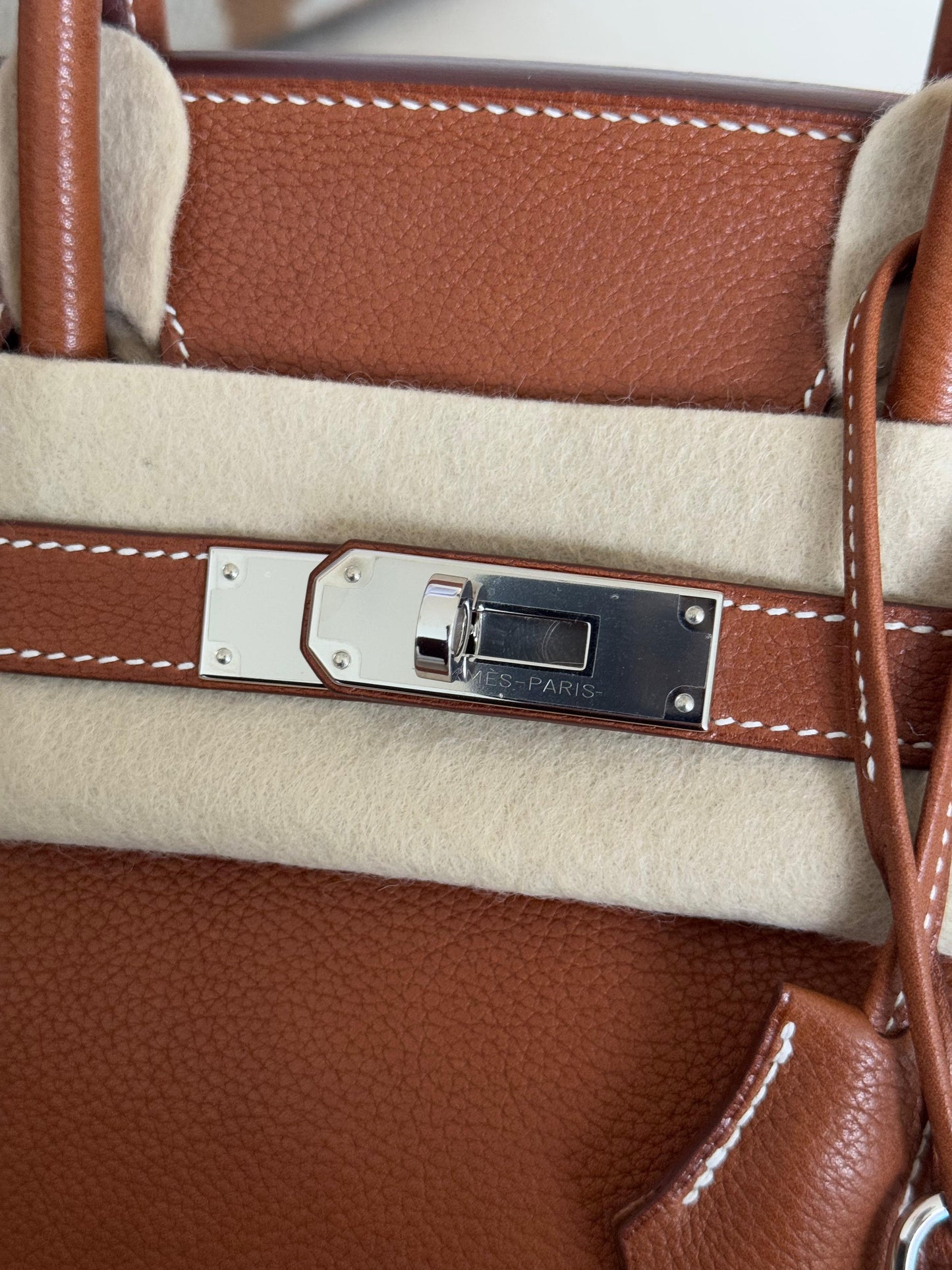 Hermes Birkin 30 Barenia Palladium Hardware 2018 Full Set