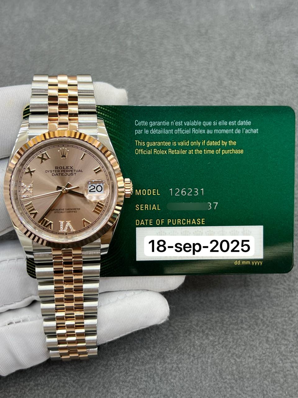 Rolex Datejust 36mm Pink Roman Rose Gold Jubilee Bracelet Steel and Gold New 2025 Year Full Set Ref:126231