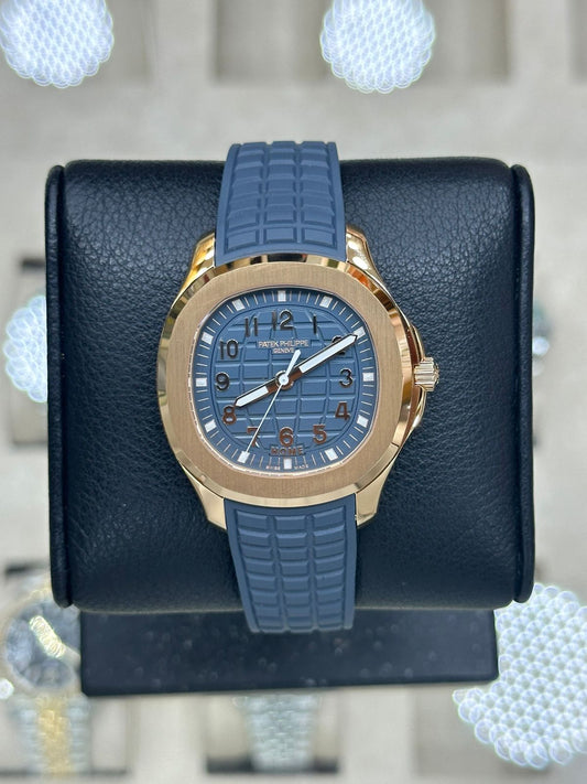 Patek Philippe Aquanaut 38.8mm Rose Gold Opaline-Blue Dial New 2025 Full Set Ref:5269R
