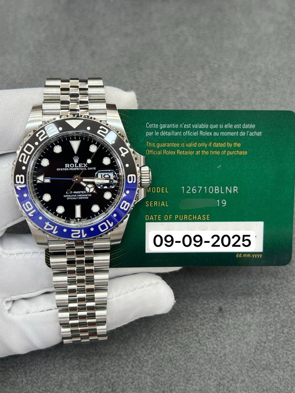 Rolex GMT-Master II 40mm Batgirl Steel Jubilee Bracelet New 2025 Full Set Ref:126710BLNR