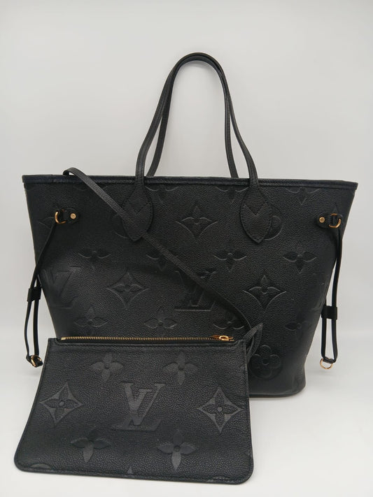 LV Black Monogram Empreinte Neverfull MM

Excellent condition