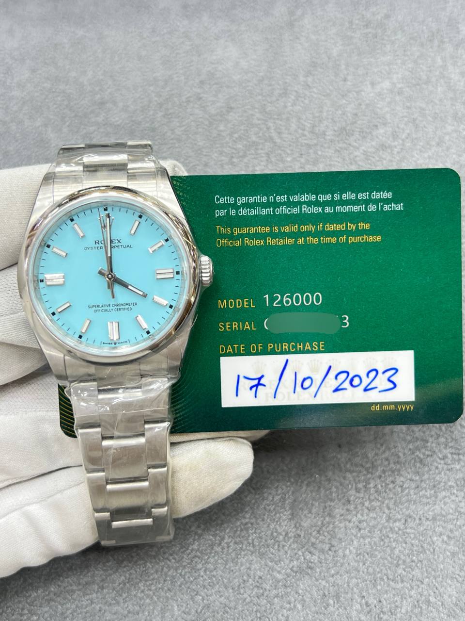 Rolex Oyster Perpetual 36mm Tiffany Dial Oyster Bracelet Stainless Steel New 2025 Ref:126000