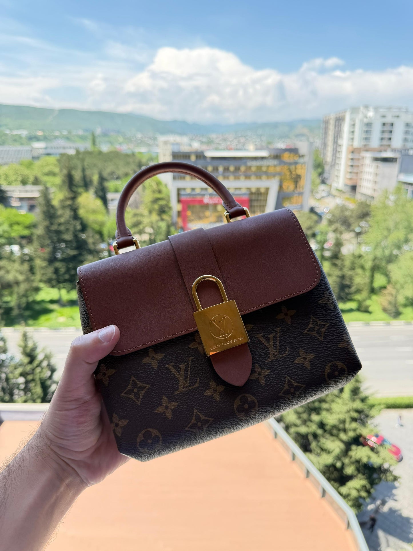Louis Vuitton Caramel Monogram Canvas Locky BB Bag