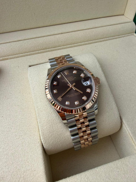 Rolex Datejust 31mm Ladies Chocolate Dial With Diamonds Like New 2026 Full Set 278271-0028