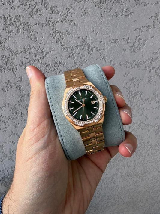 Vacheron Constantin 4605V/200R-B969 Ladies 35mm Automatic Green Dial With Diamonds. Full Set With Extra Straps. Used 2025