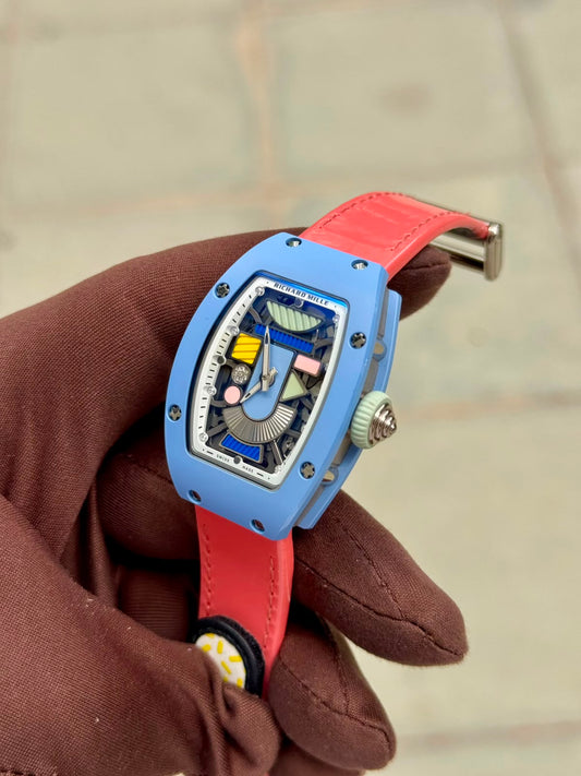 Richard Mille-RM07-01 Pastel Blue Trigonometry Limited Edition 
New 2025 Complete set With Box And Paper