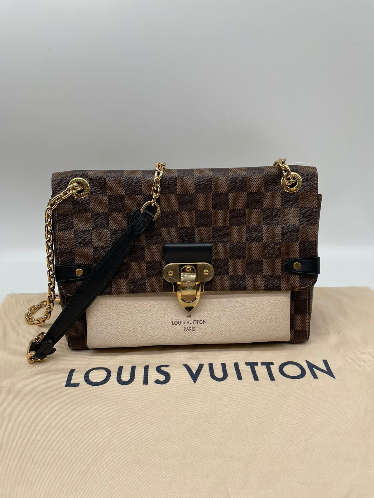 Lv Vanin pm Cream Damier Ebene Shoulderbag