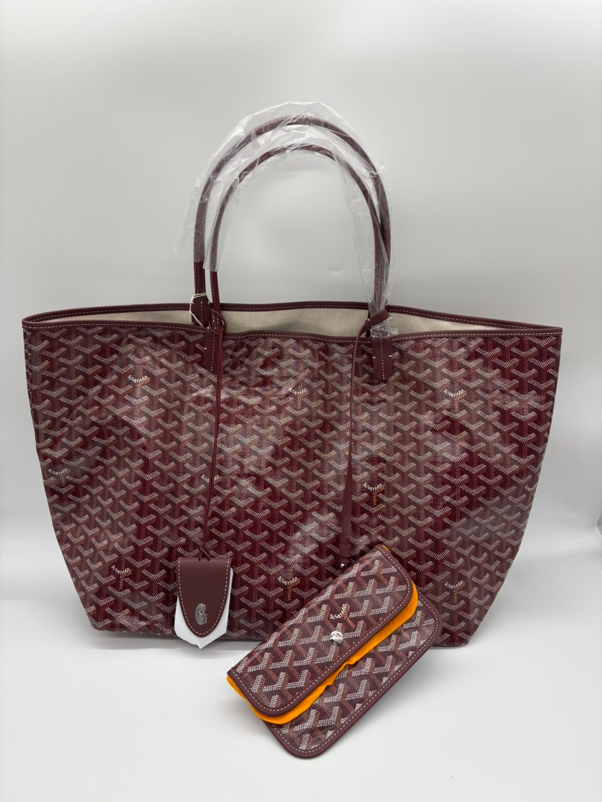 Goyard Saint Louis Burgundy GM Tote Bag Full set Unused