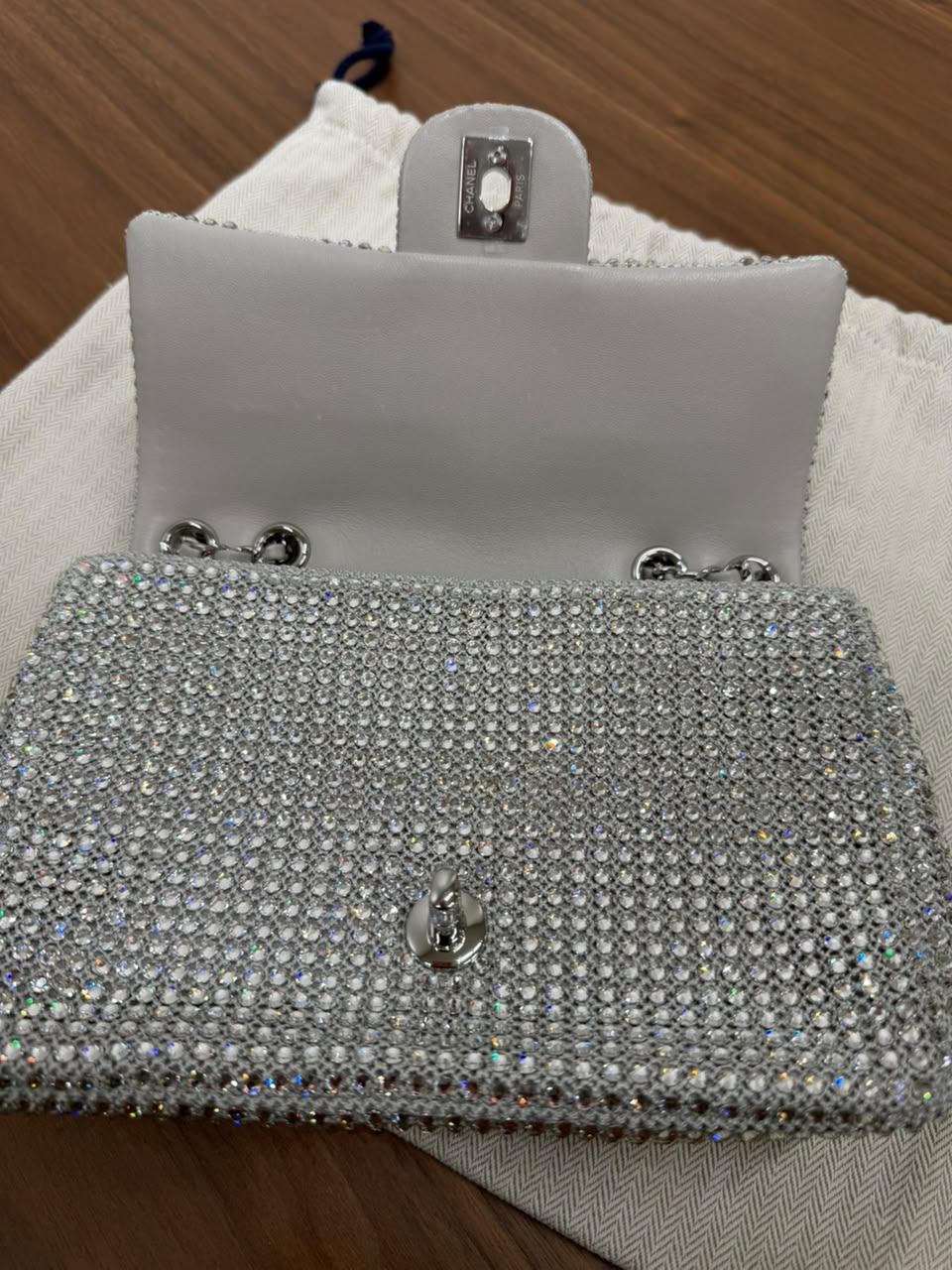Chanel Mini Flap Crystal Flap Bag Limited New
