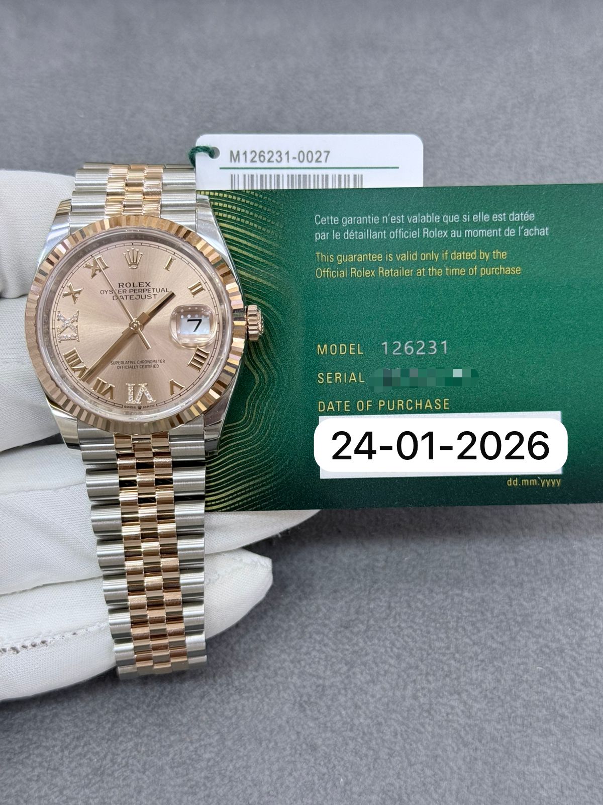 Rolex Datejust 36mm Steel and Rose Gold Full Set New 2026 Ref: 126231