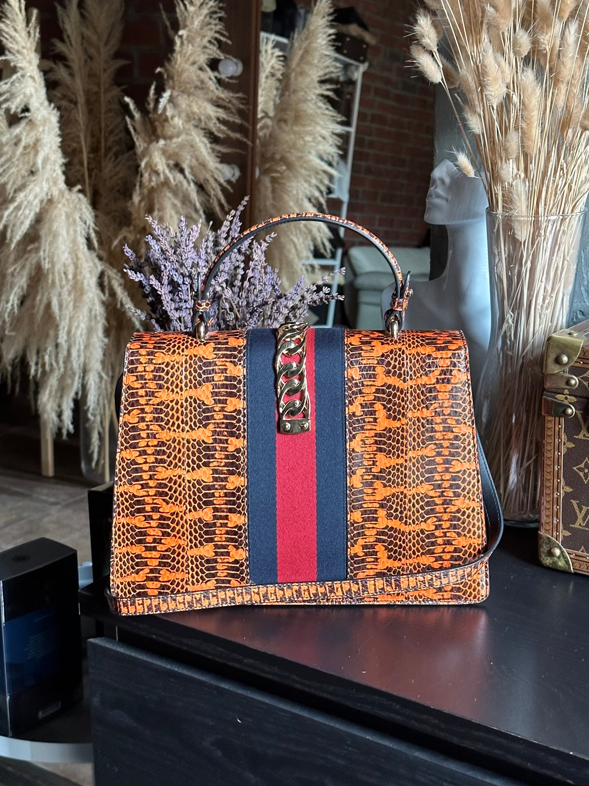 Gucci Sylvia Python Like New.