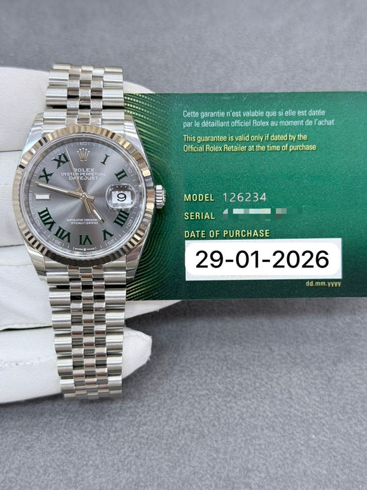 Rolex Datejust 36mm Roman Grey Dial Jubilee Bracelet New 2026 Year Full Set 126234