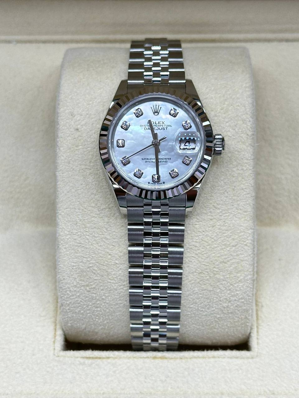 Rolex Ladies Datejust 28mm 279174 Mother Of Pearl Dial Steel With Diamonds 2024