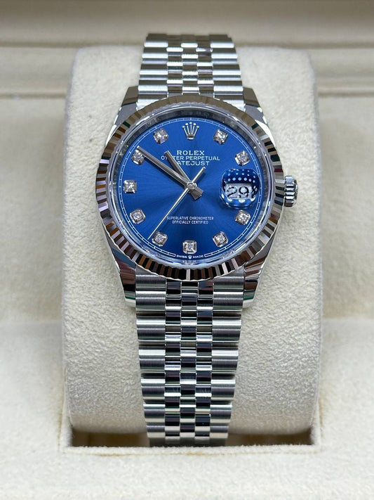 Rolex Unisex Datejust 36mm Steel With Diamonds Jubilee 126234 Automatic 2024