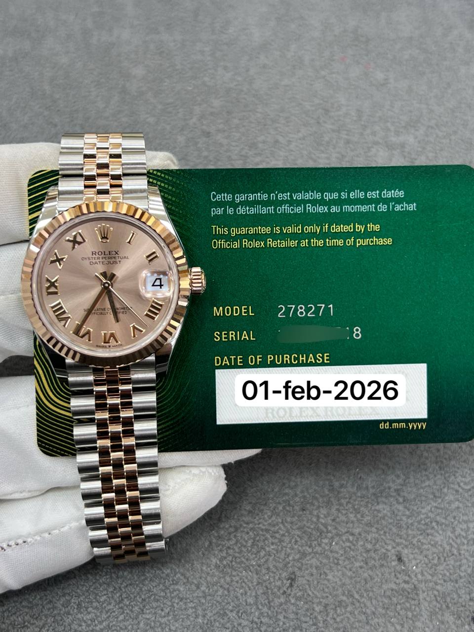Rolex Datejust 31mm Steel and Yellow Gold Roman Dial Jubilee Bracelet Brand New 2026 Year Full Set 278271