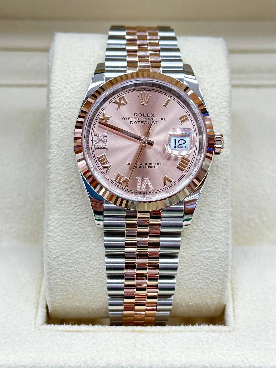 Rolex Ladies Datejust 36mm Steel/Gold With Diamonds 126231 Automatic 2024