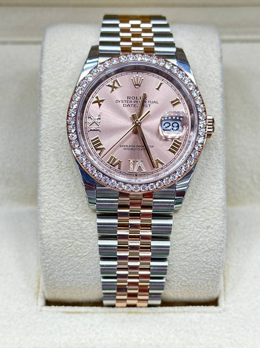 Rolex Ladies Datejust 36mm Steel/Gold With Diamonds 126281RBR Automatic 2024