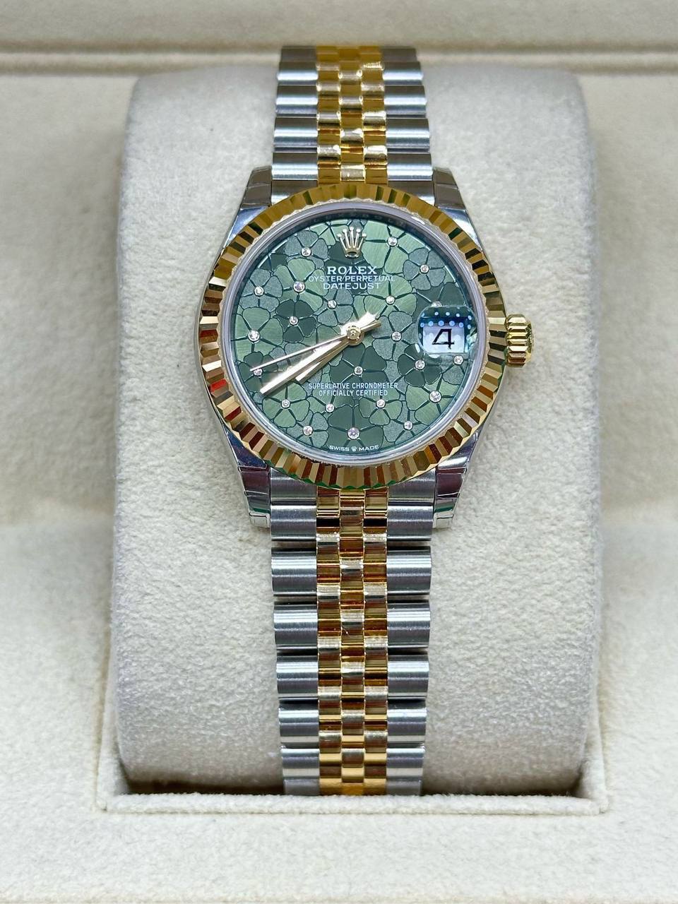 Rolex Ladies Datejust 31mm Steel/Gold With Diamonds Jubilee Bracelet 278273 Flower Dial New 2024