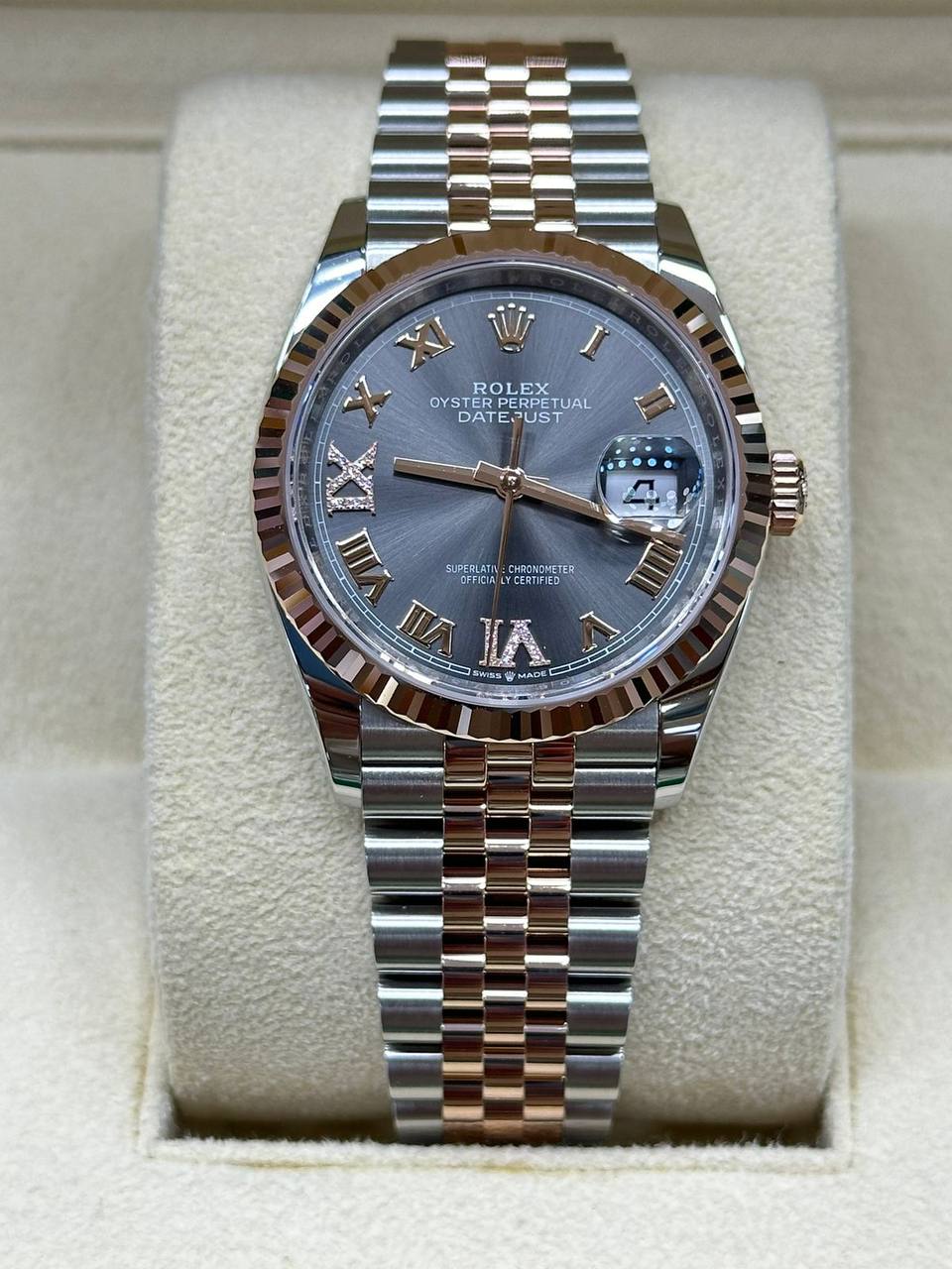 Rolex Ladies Datejust 36mm Steel/Gold With Diamonds 126231 Automatic 2024