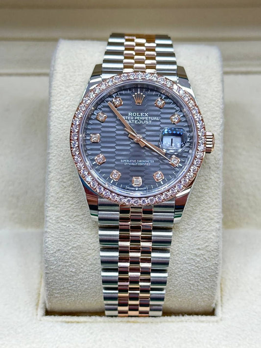 Rolex Ladies Datejust 36mm Steel/Gold With Diamonds Jubilee Bracelet 126281RBR Automatic New 2024