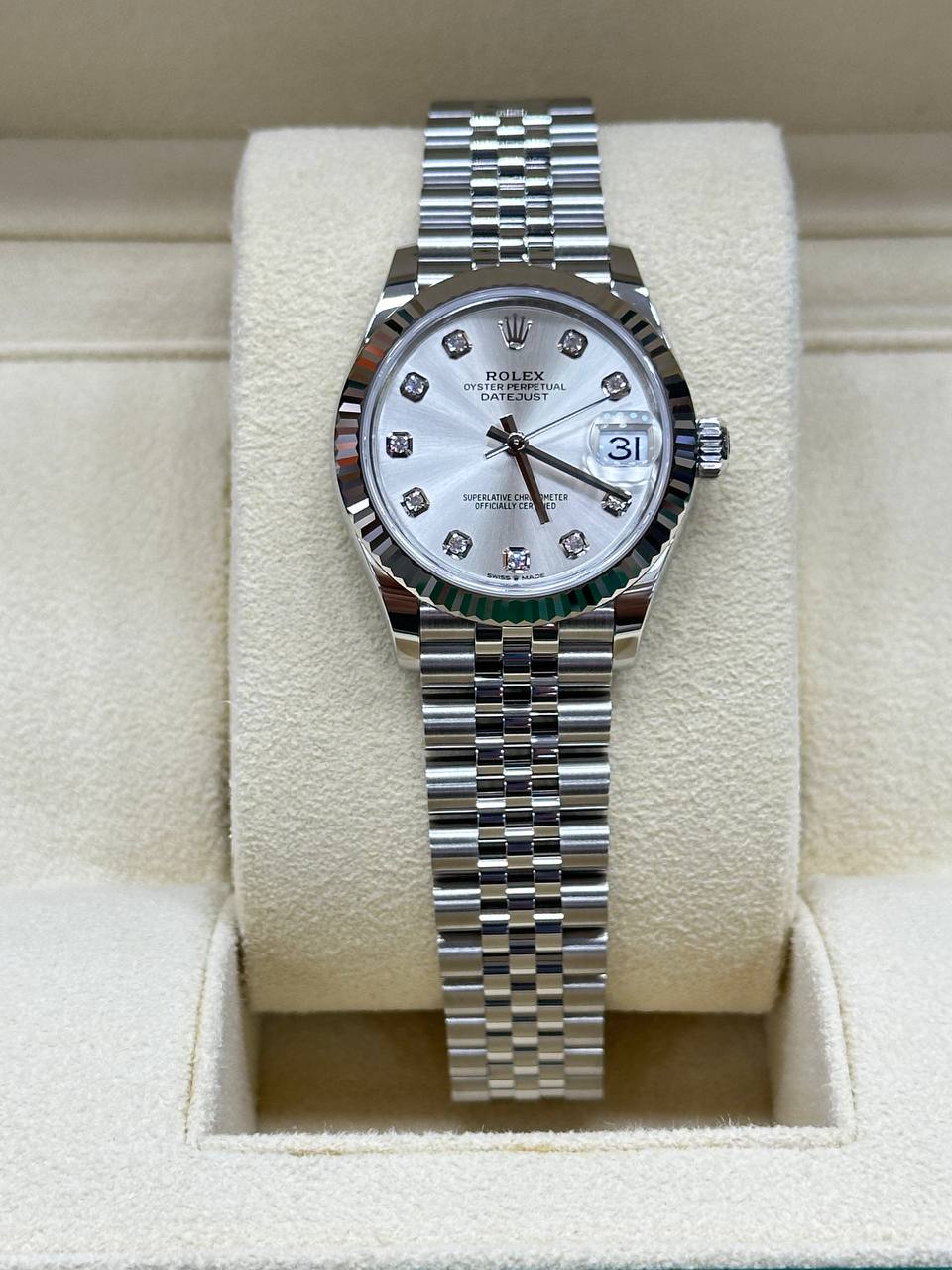 Rolex Ladies Datejust 31mm 278274 Steel With Diamonds Jubilee Bracelet Automatic New 2024